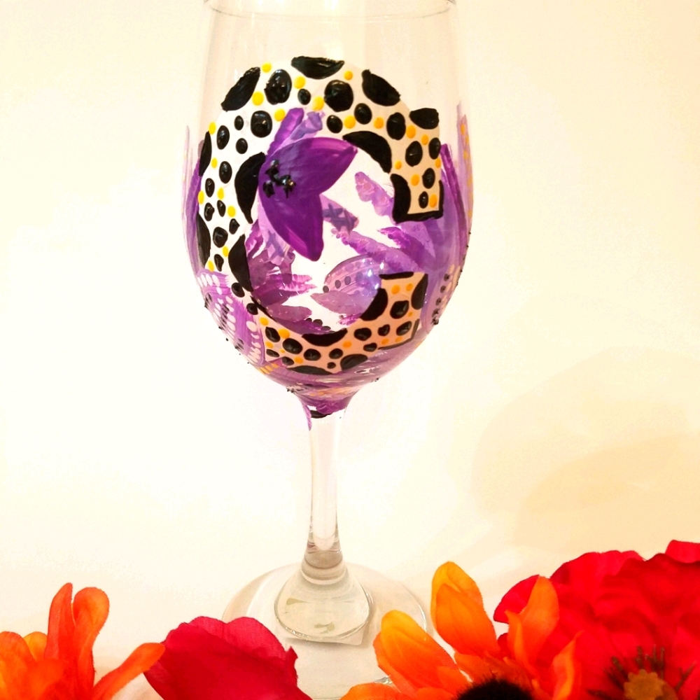 -SOLD-Letter C Wine Glass